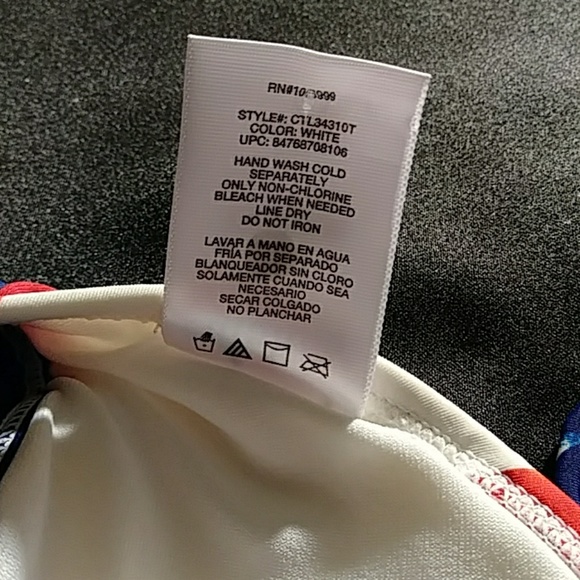 Catalina Collection Bathing Suit Top Red/White/Blu - Picture 7 of 7